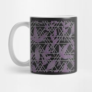 CUTE COOL PURPLE PATTERN GEOMETRIC SHAPE LEAF | SEAMLESS PATTERN Mug